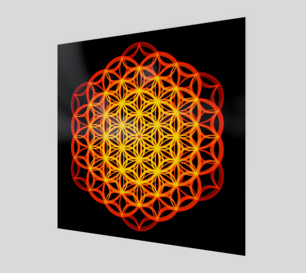 "Flower of Life Series - Balance Your Lower Chakras" Poster Print