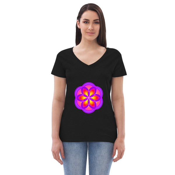 "Soul Star for Universal Peace" Women’s Recycled V-Neck T-Shirt