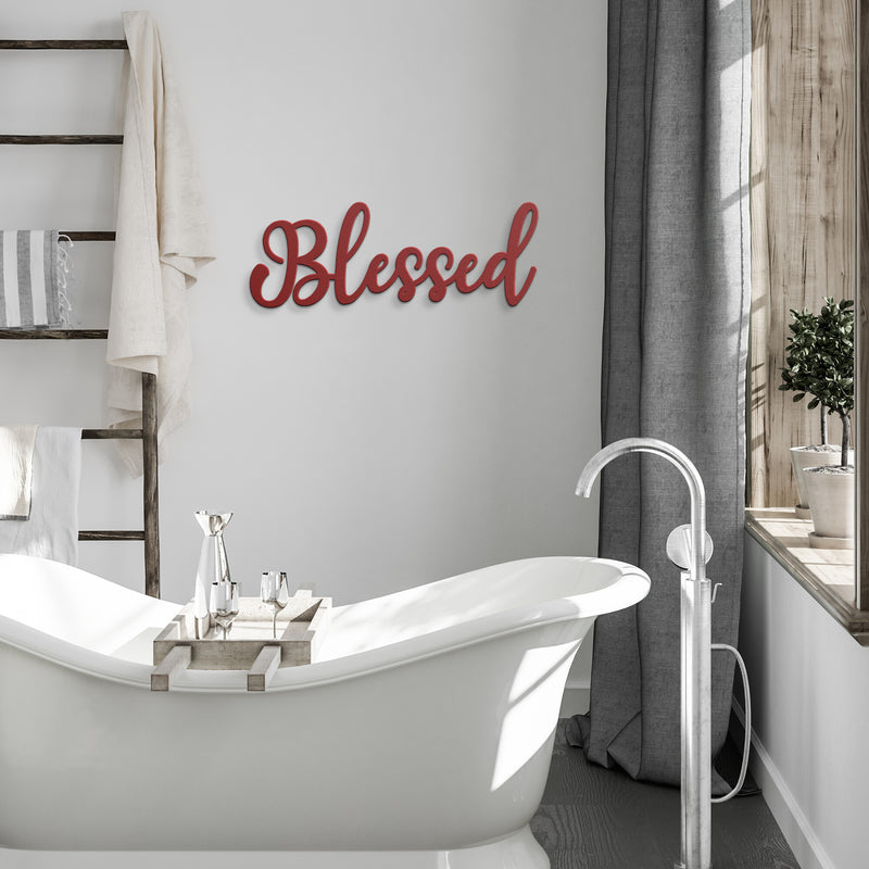 "Blessed" Metal Wall Art