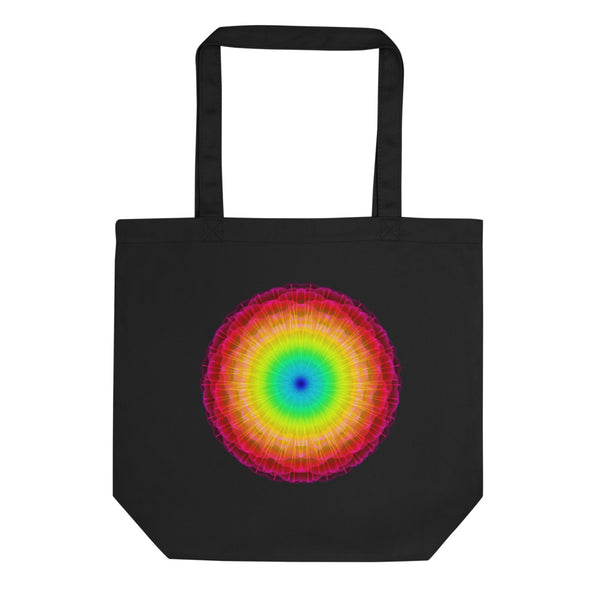 "Rainbow Light Vortex" Organic Eco Tote Bag
