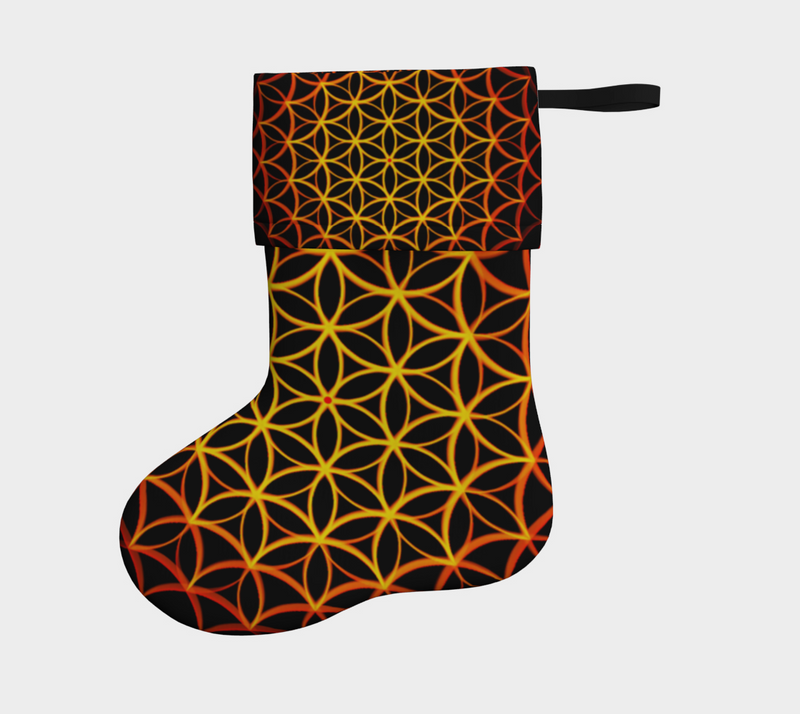 "Flower of Life Series - Web of Creation" Holiday Stocking