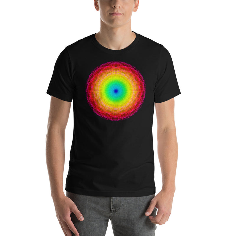 "Rainbow Light Vortex" Short-Sleeve Unisex T-Shirt