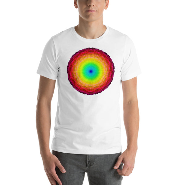 "Rainbow Light Vortex" Short-Sleeve Unisex T-Shirt