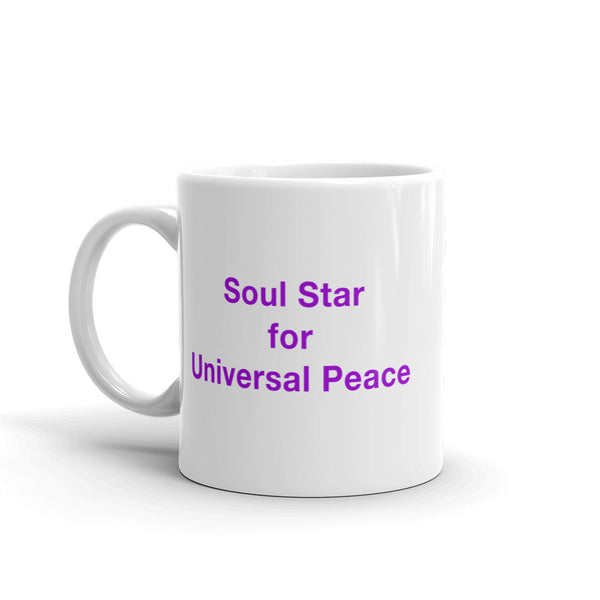 "Soul Star for Universal Peace" White Glossy Ceramic Mug
