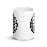 "Flower of Life - Black on White"  Glossy Ceramic Mug