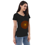 "Solar Power" Women’s Recycled V-Neck T-Shirt